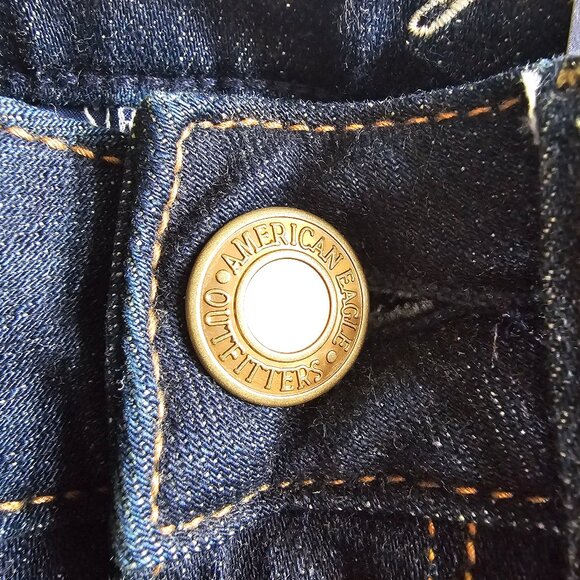 American Eagle Low Rise Patchwork Skinny Jeans - 2012 - Dark Wash - Sz 00 Reg - Picture 11 of 16